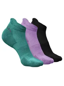 Heelium Men Pack Of 3 Anti-Bacterial Odour-Free Ankle-Length Socks