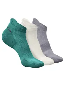 Heelium Men Pack of 3 Anti-Bacterial Odour-Free Ankle-Length Socks