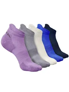 Heelium Men Pack Of 5 Anti-bacterial Ankle Length Socks