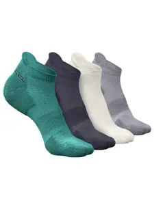 Heelium Men Pack Of 4 Anti-Bacterial Breathable Ankle Length Socks