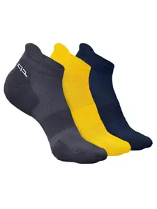 Heelium Men Pack of 3 Anti-Bacterial Odour-Free Ankle-Length Socks
