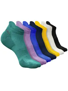 Heelium Men Pack Of 7 Anti-Bacterial Ankle-Length Socks