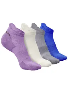 Heelium Men Pack Of 4 Self-Design Ankle-Length Socks