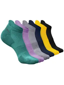 Heelium Men Pack Of 6 Anti-Bacterial Breathable Ankle Length Socks