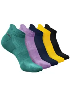 Heelium Men Pack Of 5 Anti-Bacterial Odour-Free Ankle-Length Socks