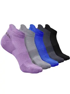 Heelium Men Pack Of 5 Anti-Bacterial Breathable Ankle Length Socks