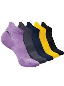 Heelium Men Pack Of 5 Patterned Ankle-Length Socks
