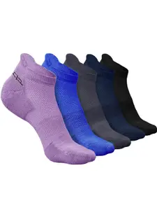 Heelium Men Pack of 5 Anti-Bacterial Odour-Free Ankle Length Bamboo Socks