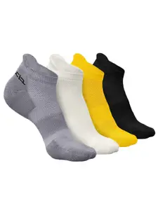Heelium Men Pack of 4 Ankle-Length Anti-bacterial Socks