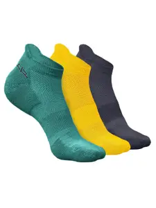 Heelium Men Pack Of 3 Patterned Anti Bacterial Ankle Length Socks