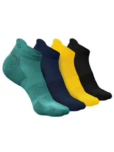 Heelium Men Pack Of 4 Anti-Bacterial Ankle-Length Socks