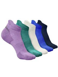 Heelium Men Pack Of 5 Anti-Bacterial Breathable Ankle Length Socks