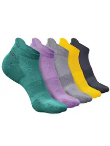 Heelium Pack Of 5 Odour-Free Ankle-Length Socks