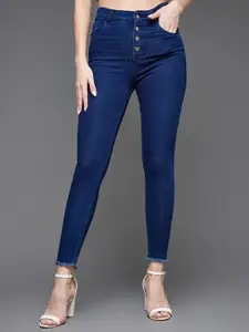 Miss Chase Women Skinny Fit High-Rise Clean Look Stretchable Jeans