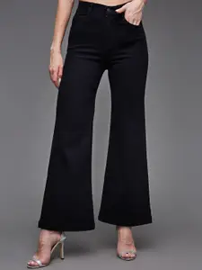 Miss Chase Women Wide Leg High-Rise Clean Look Stretchable Jeans