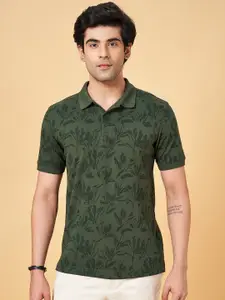 BYFORD by Pantaloons Tropical Printed Polo Collar Slim Fit Cotton T-shirt