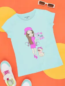 Pantaloons Junior Girls Graphic Printed Cotton T-shirt