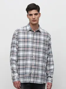 SELECTED Tartan Checked Pure Cotton Casual Shirt