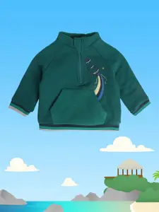 MINI KLUB Infant Boys Mock Collar Sweatshirt