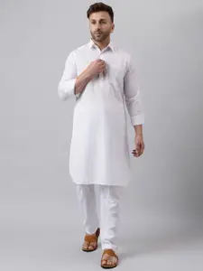 hangup trend Shirt Collar Pathani Kurta with Pyjama