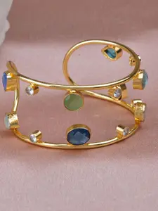 ZURII Women Gold-Toned Brass Gold-Plated Cuff Bracelet