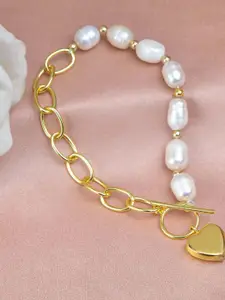 ZURII Brass Gold-Plated Beads Wraparound Bracelet