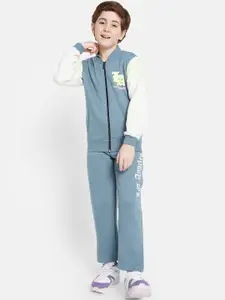 Octave Boys Printed Mock Collar Tracksuits