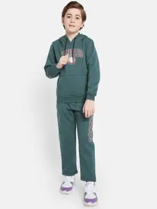 Octave Boys Printed Fleece Hooded Tracksuit