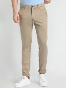 Arrow Sport Men Skinny Fit Low-Rise Regular Trousers