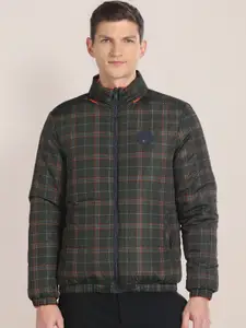 U.S. Polo Assn. Checked Hooded Reversible Padded Jacket