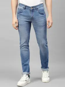 Allen Cooper Men Slim Fit Mid-Rise Medium Shade Heavy Fade Clean Look Stretchable Jeans