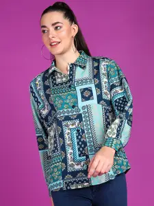 Popwings Ethnic Motifs Printed Smart Casual Shirt