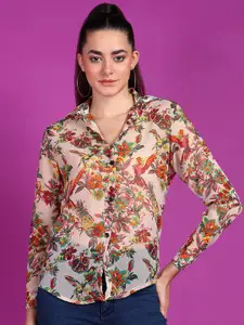 Popwings Floral Printed Smart Casual Shirt