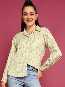 Popwings Floral Printed Smart Casual Shirt