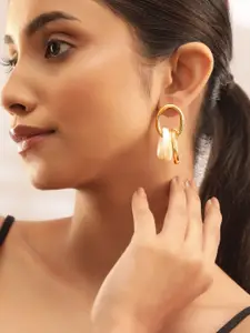 Rubans Voguish Gold Plated Drop Earrings