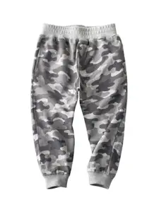 StyleCast Boys Grey Camouflage Printed Slim Fit Easy Wash Joggers