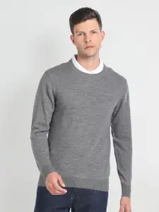 Arrow Round Neck Long Sleeves Pullover Sweater
