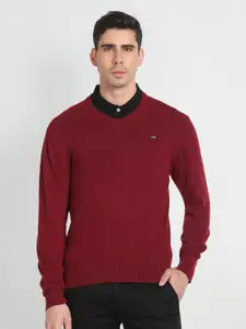 Arrow Sport V-Neck Woollen Pullover