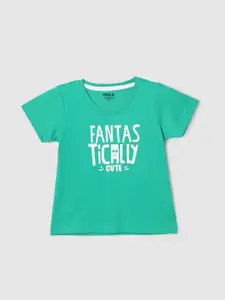 max Infant Boys Typography Printed Casual Pure Cotton T-shirt