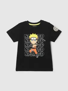 max Boys Naruto Printed Casual Pure Cotton T-shirt