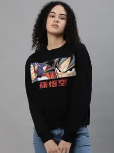 Free Authority Women Dragon Ball Z Print Pure Cotton Sweatshirt