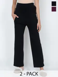 The Mom Store Pack Of 2 Mid-Rise Maternity Straight Lounge Pants
