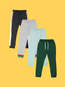 Anthrilo Boys Pack Of 4 Relaxed Fit Fleece Joggers