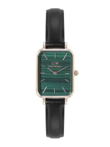 Daniel Wellington Women Quadro Pressed Sheffield Leather Straps Analogue Watch DW00100562K