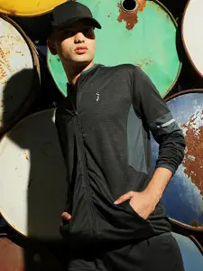 Campus Sutra Stand Collar Windcheater Tailored Jacket