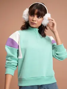 Tokyo Talkies Mock Collar Pullover