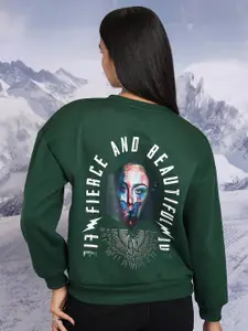 Tokyo Talkies Graphic Printed Round Neck Oversized Pullover