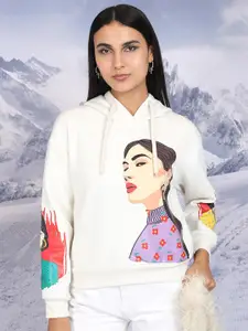 Tokyo Talkies Graphic Printed Hooded Pullover Sweatshirt