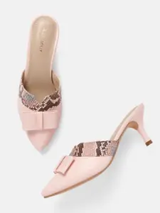 Allen Solly Animal Printed Kitten Pumps with Bows