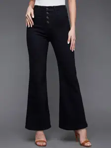 Miss Chase Women Wide Leg High-Rise Clean Look Stretchable Jeans